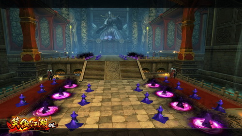 图片: 图8：魔教信徒守护的大殿，玩家必须完败疯魔状态的任我行方可完成任务.jpg